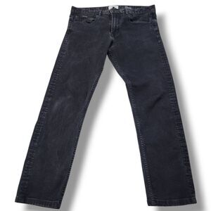 Quiksilver Jeans Size 34 W34"xL28" Men's Straight Fit Jeans Stretch Black Denim